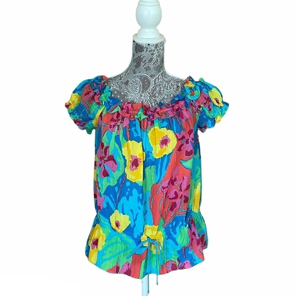 Ralph Lauren Black Label Floral Print Blouse Sz 10